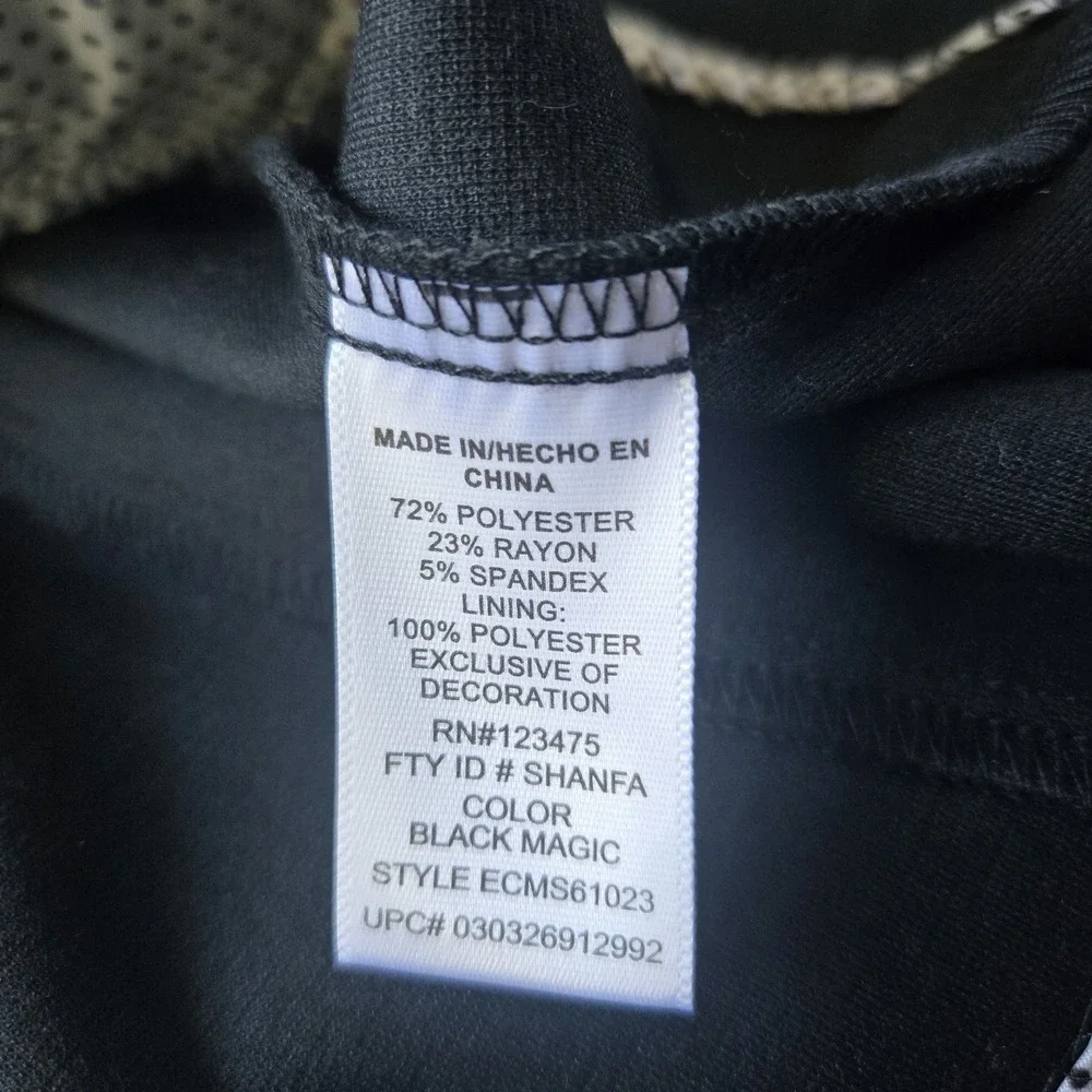 Company Ellen Tracy Ponte Knit Blazer Decorative Button Women's XL Black - Picture 9 of 12